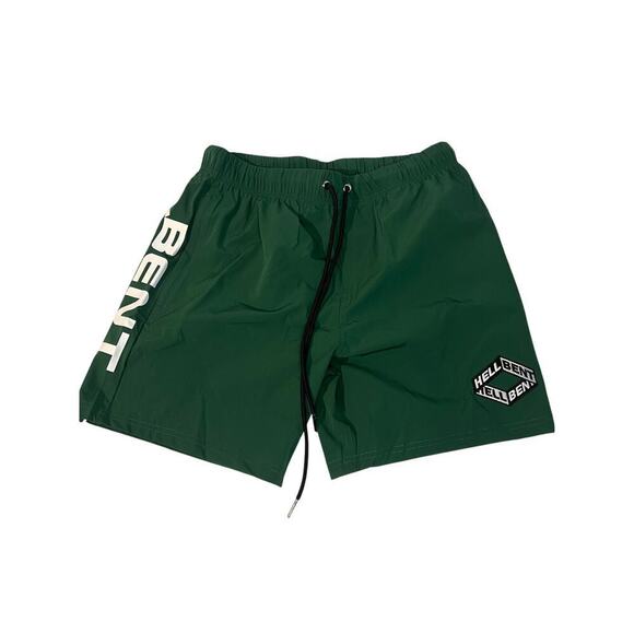 Hellbent Records Athletic Shorts in Green Green Hellbent Recs Streetwear - Picture 4 of 8